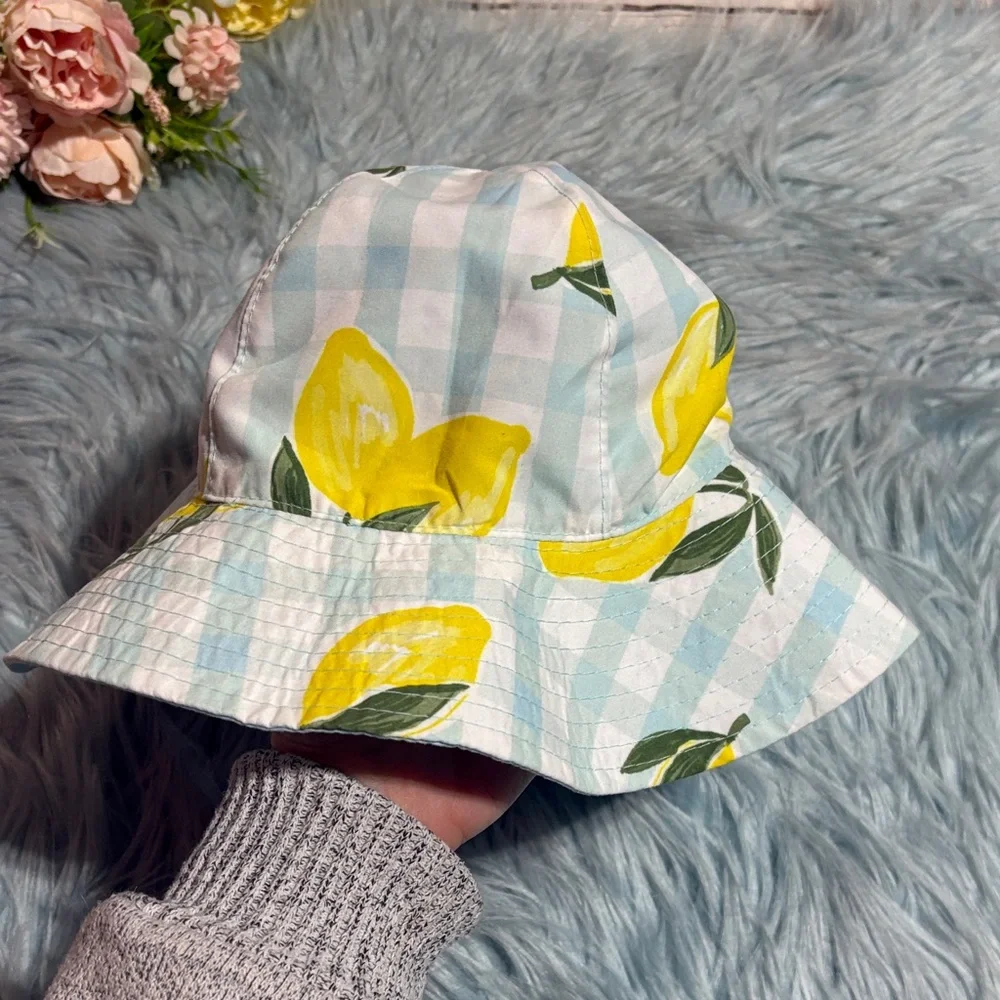 NWT Carters Lemon Reversible Bucket Hat sz 12-24M